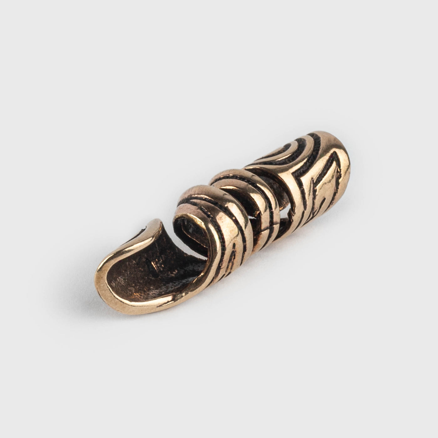 Sun Spiral Beard Ring, Bronze