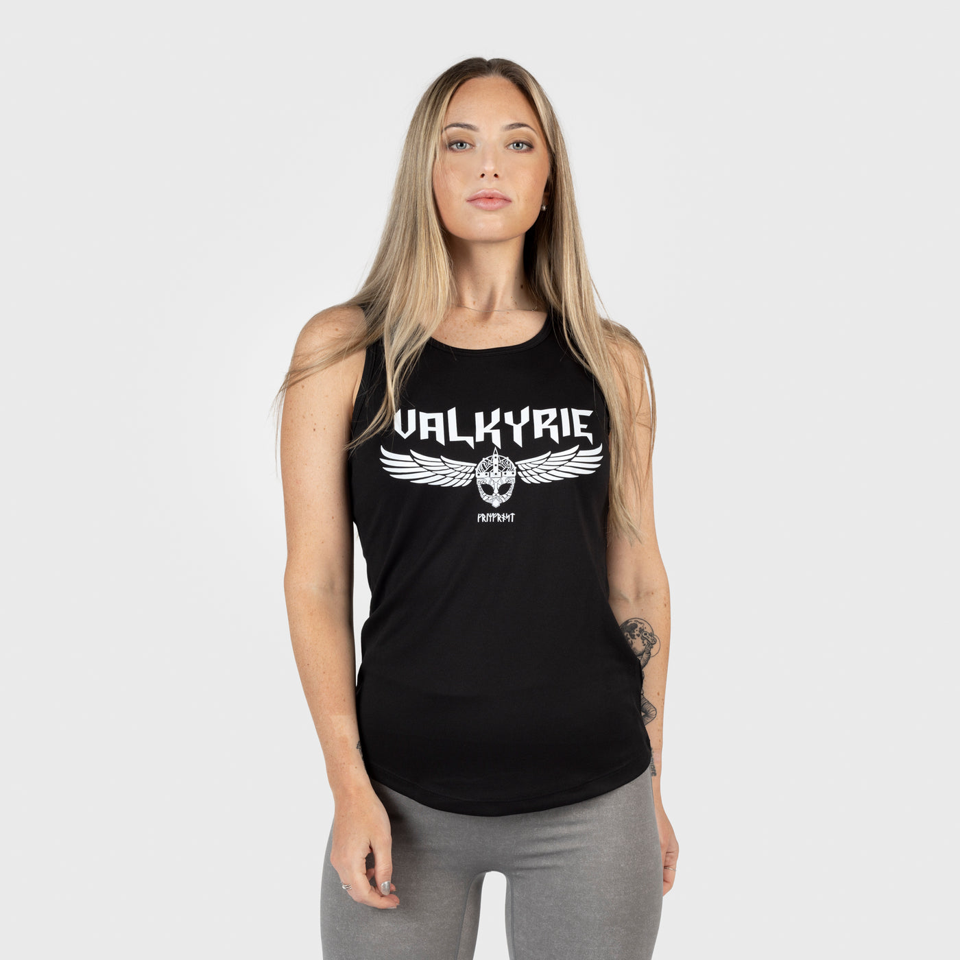 Sport Racerback Tanktop, Valkyrie, Schwarz