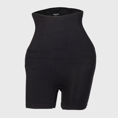 High-Waisted Honceycomb Short, Black