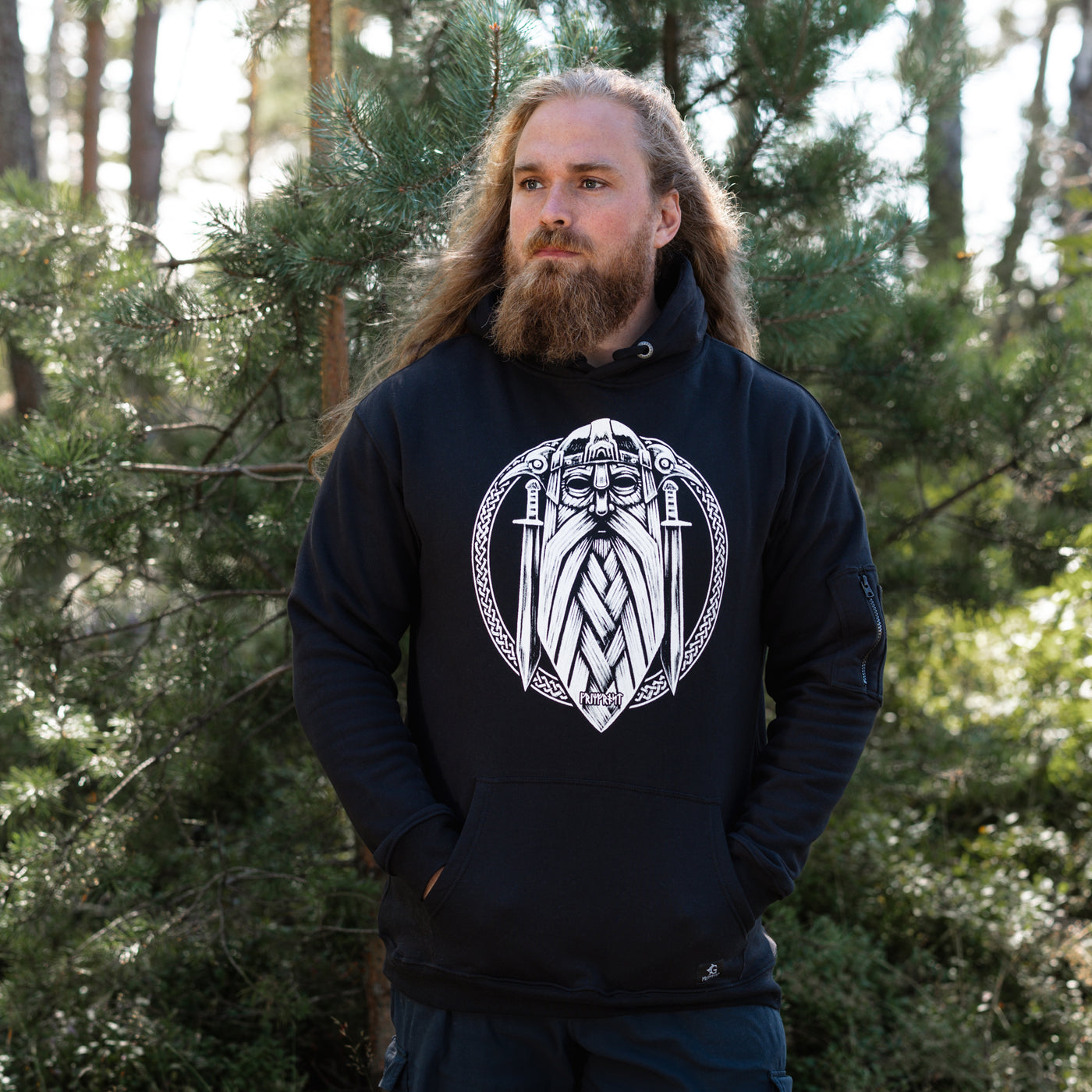 Premium Hoodie, Odin, Black