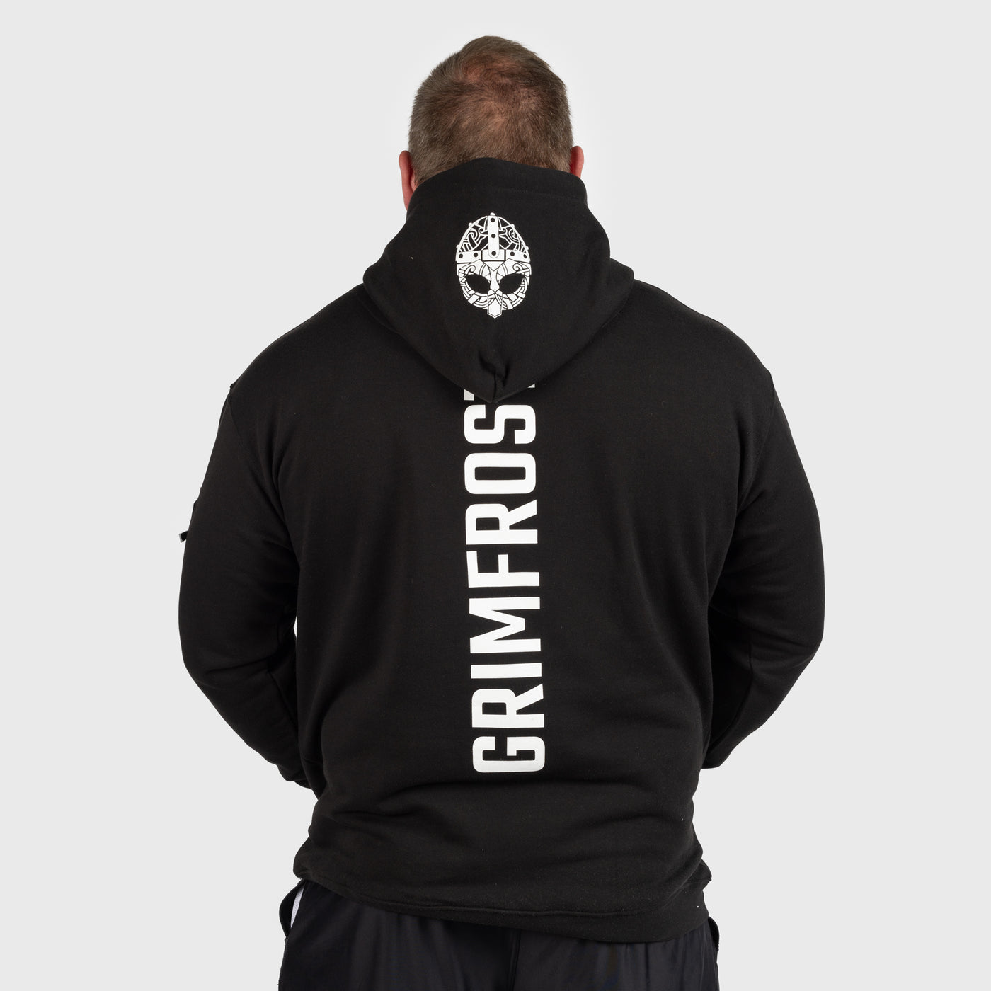 Classic Hoodie, Big Logo, Schwarz