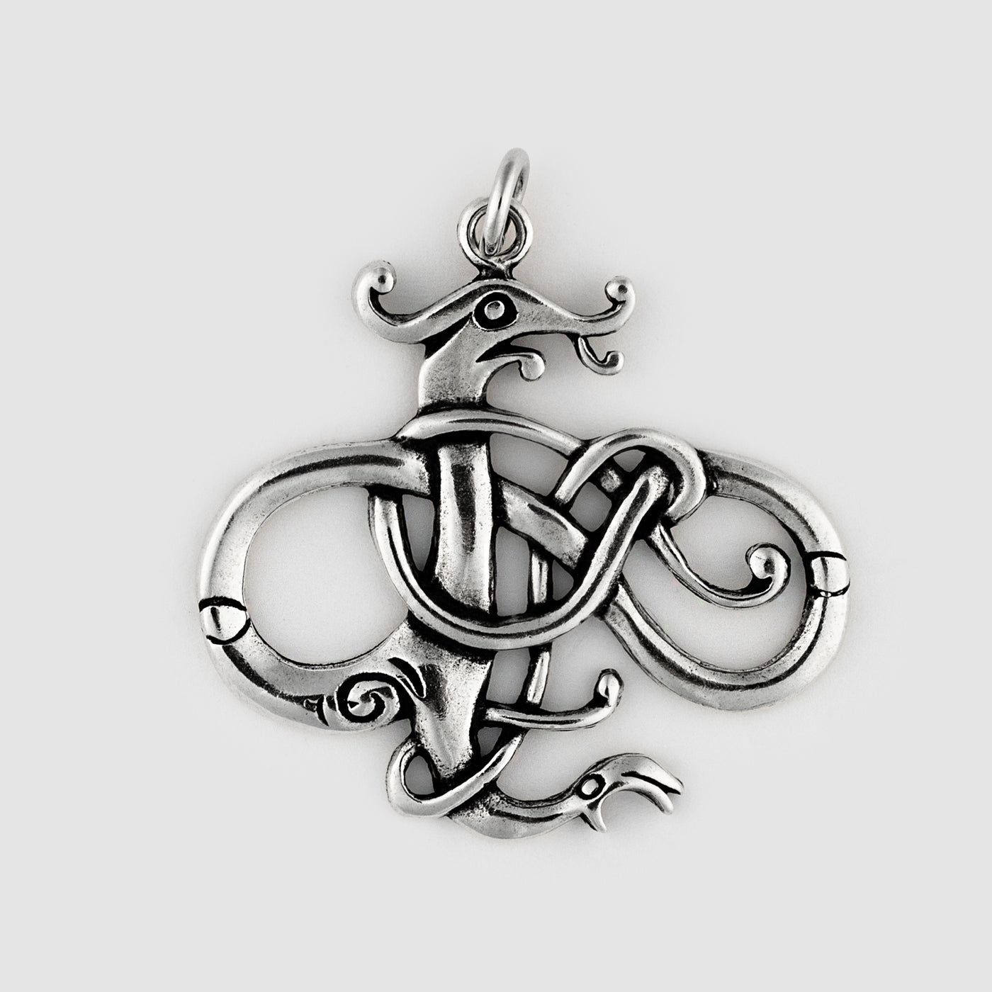 Lindworm Pendant, Silver
