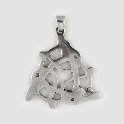 Coiling Triquetra Pendant, Silver