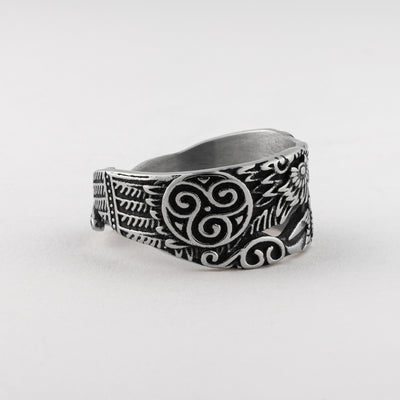 Hugin & Munin Ring, Stainless Steel