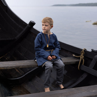 Kids Wool Tunic, Dark Blue