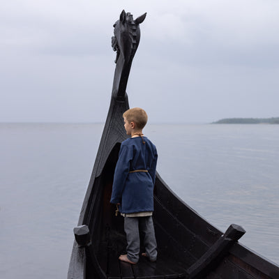 Kids Wool Tunic, Dark Blue