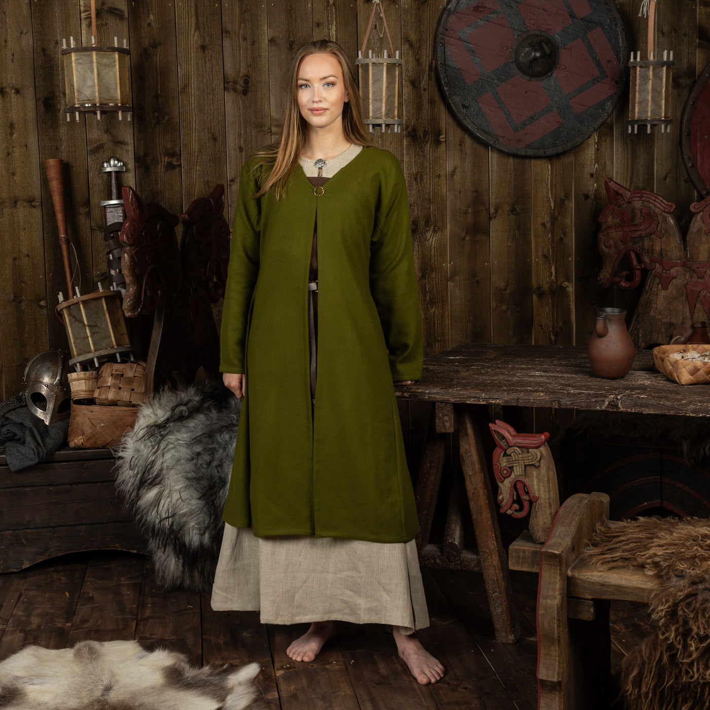 Birka Coat, Olive Green