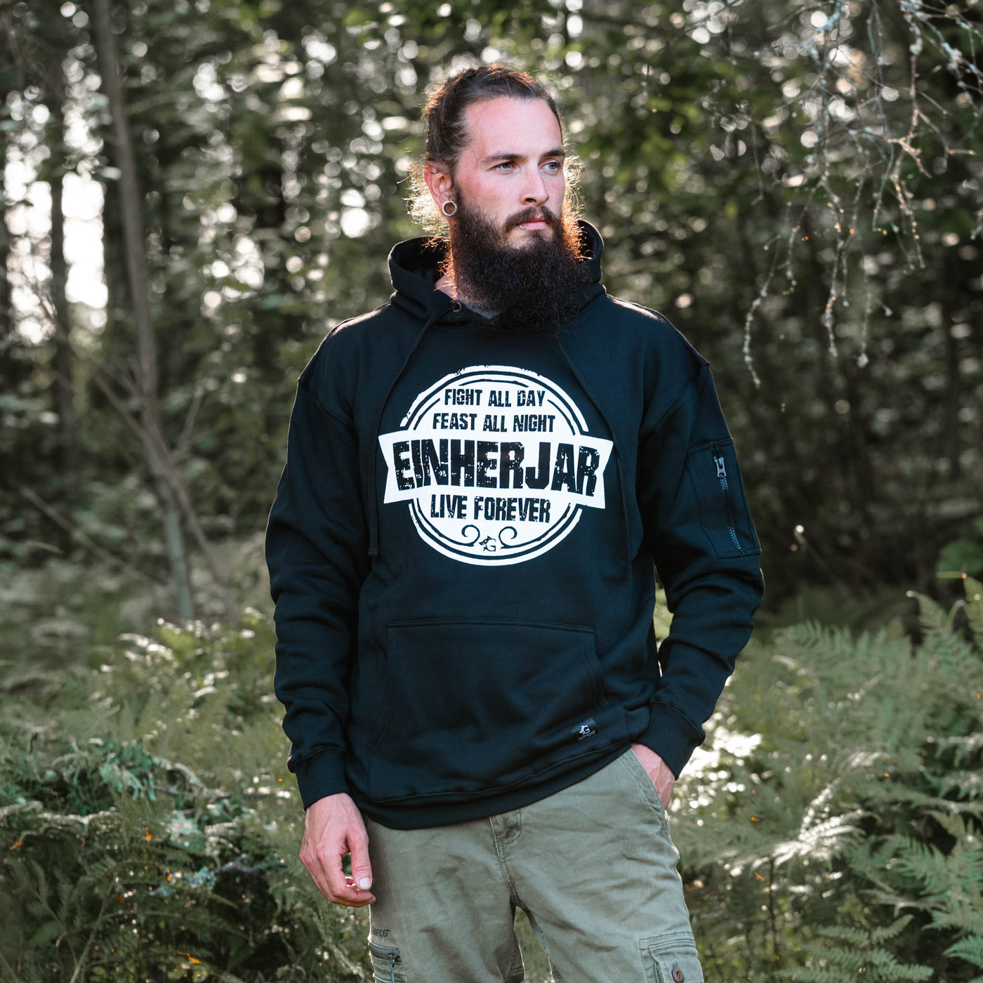 Classic Hoodie, Einherjar Feast, Black