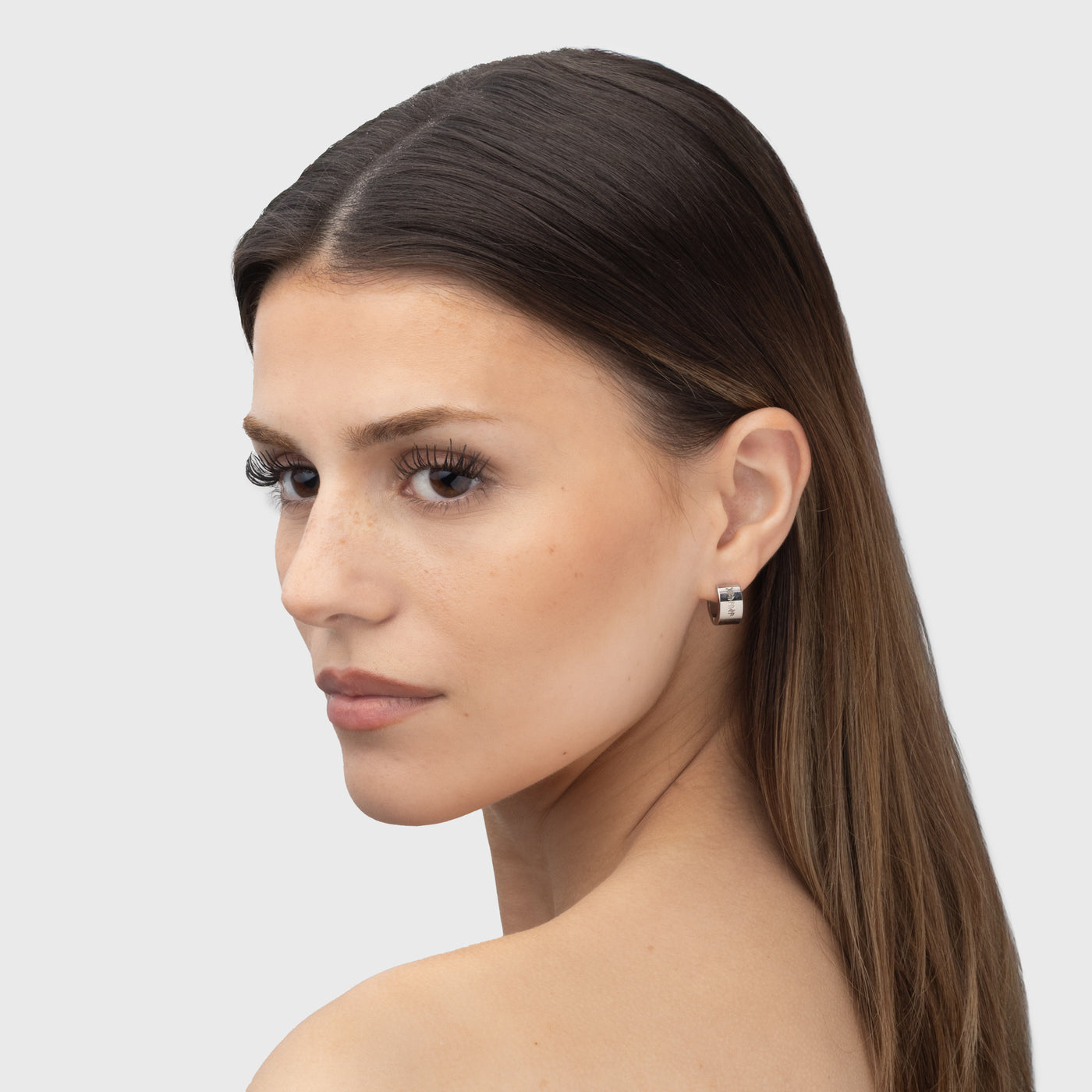 Huggie Earring, Gibu Aujam, Double side print