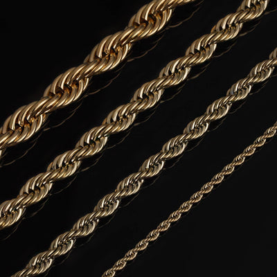 Rope Chain, Gold Plated