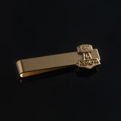 Mjolnir Tie Bar, Gold Plated