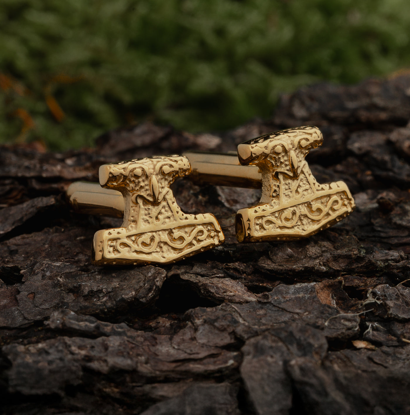 Mjolnir Cufflinks, Gold Plated