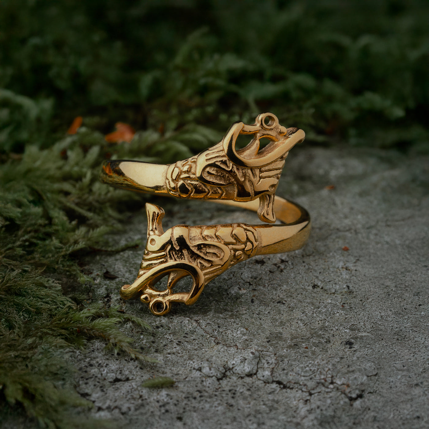Lindworm Ring, Gold Plated
