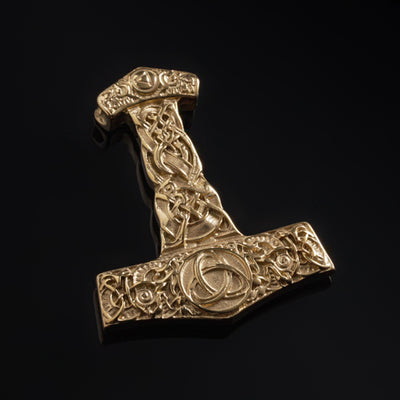Triquetra Thor's Hammer, Gold Plated