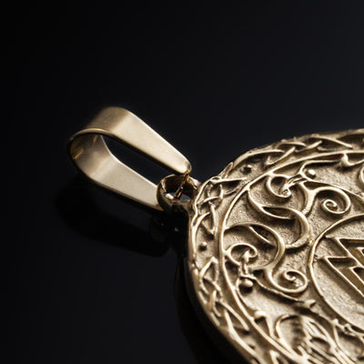 Valknut Pendant, Gold Plated