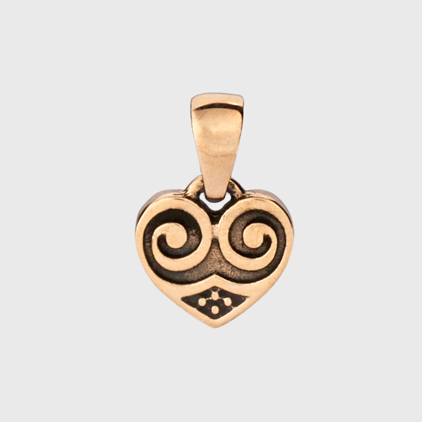 Birka Heart Pendant, Bronze