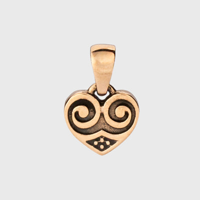 Birka Heart Pendant, Bronze
