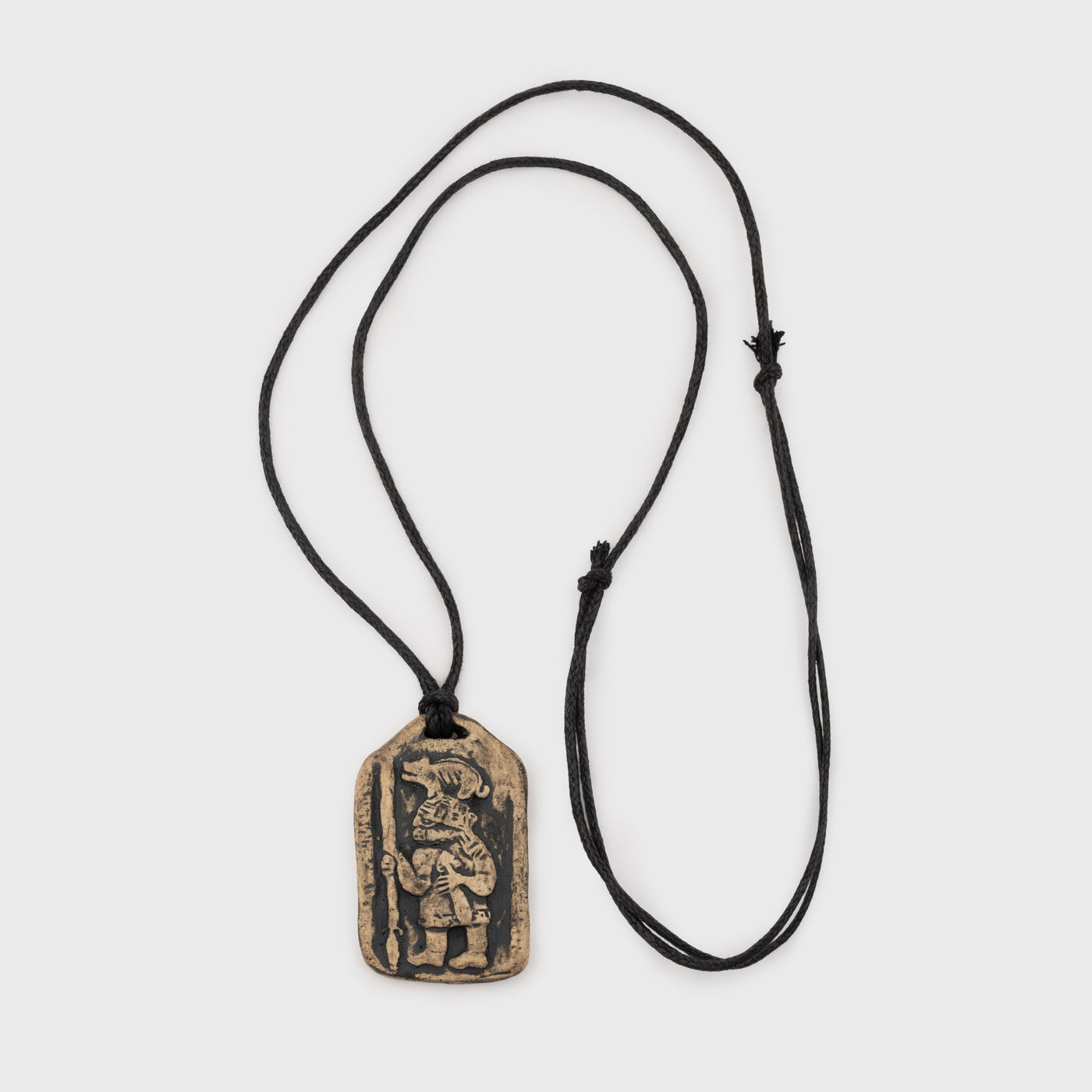 Boar Warrior Ceramic Pendant
