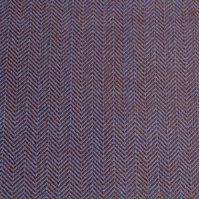 Herringbone Wool, Handwoven, Plant Dye Indigo and Brown