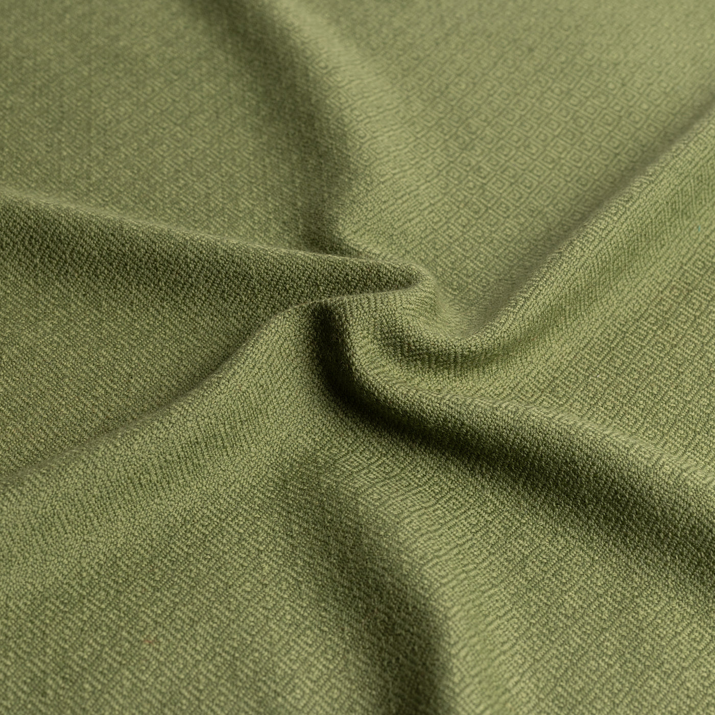 Diamond Wool, Handwoven, Plant Dye Green