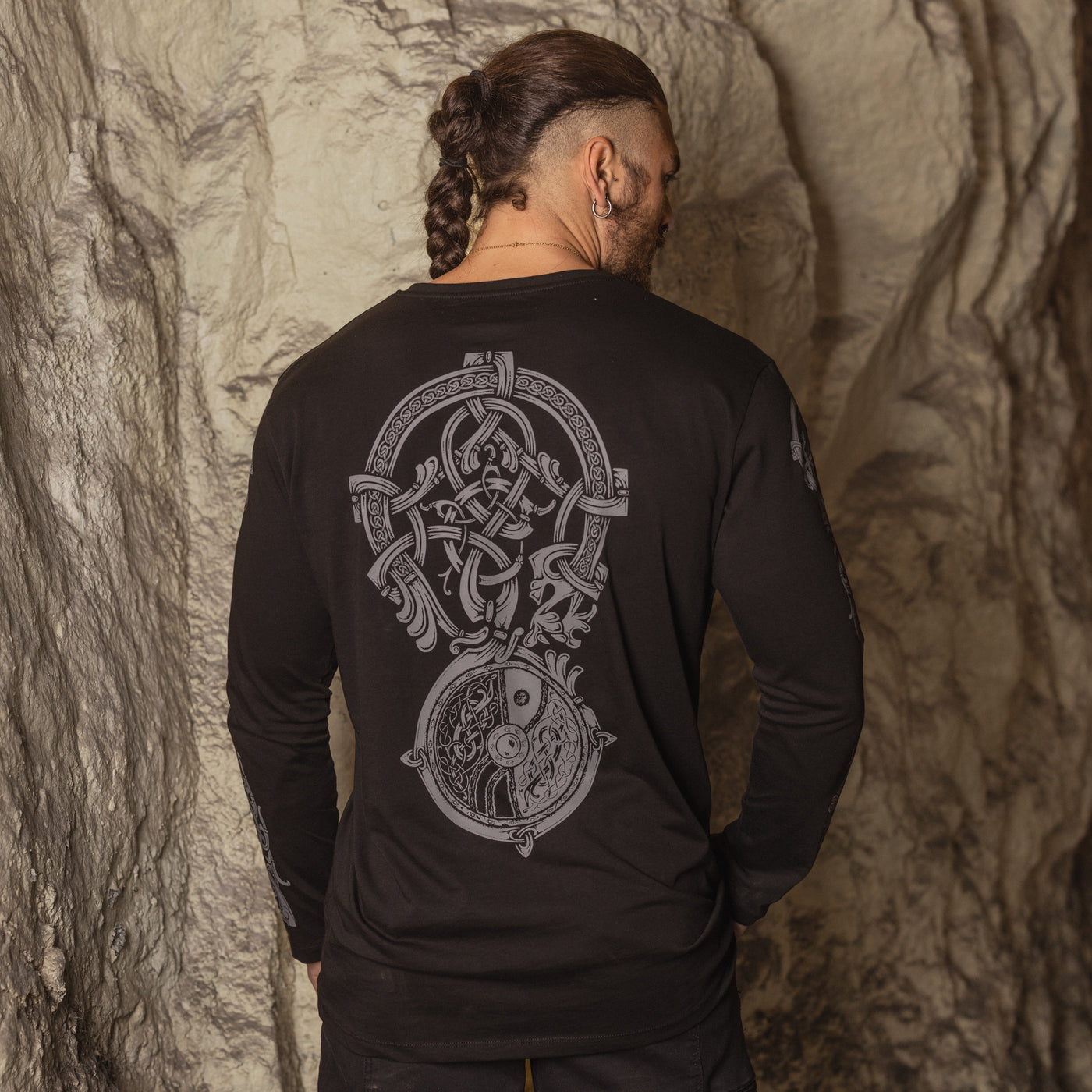 Premium Longsleeve, The Wolf, Schwarz