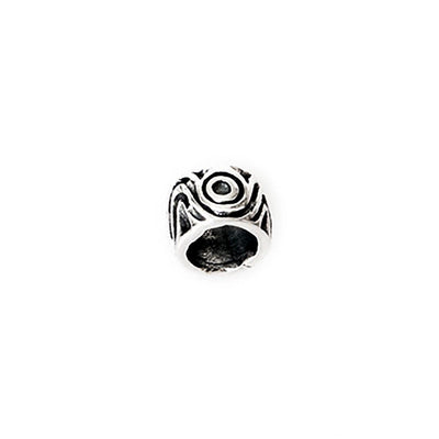 Beard Rings - Swirl Beard Ring, Silver - Grimfrost.com