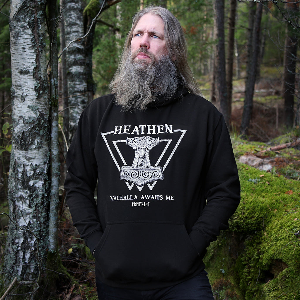 Hoodies - Hoodie, Heathen, Black - Grimfrost.com