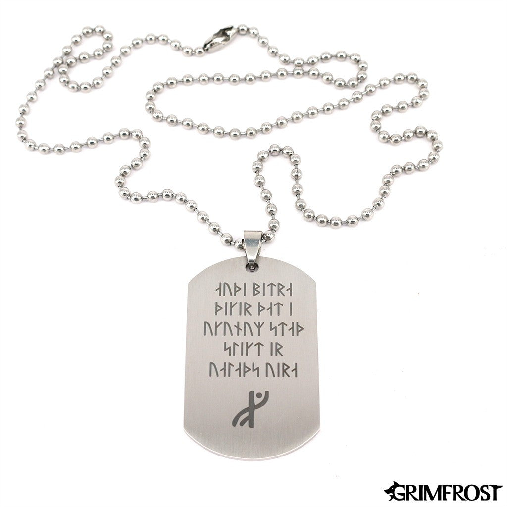 Dog Tags - Havamal Dog Tag, Stanza 10 - Grimfrost.com