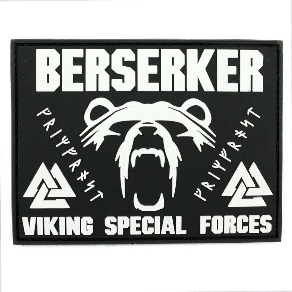 Patches - Berserker Morale Patch, PVC Velcro, Black - Grimfrost.com