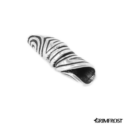 Beard Rings - Sun Spiral Beard Ring, Silver - Grimfrost.com