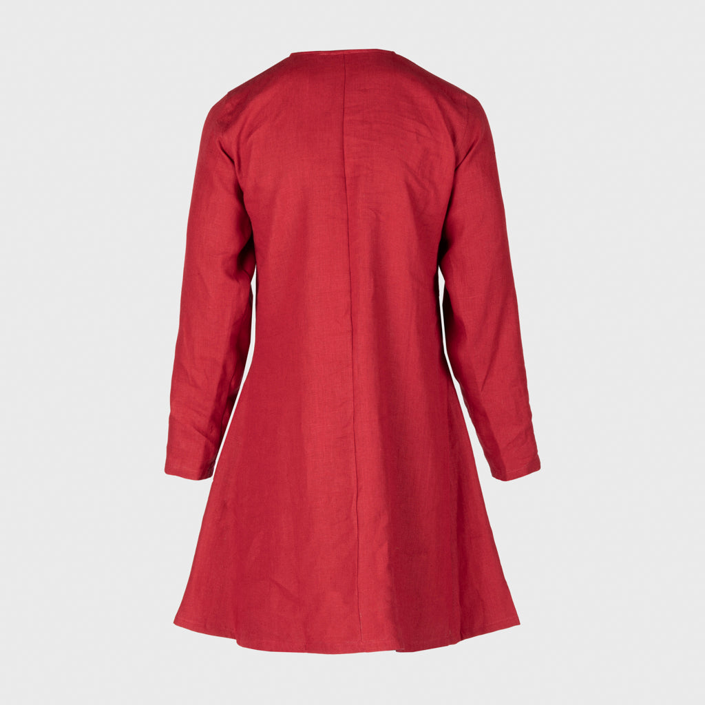 Viking Linen Tunic, Red