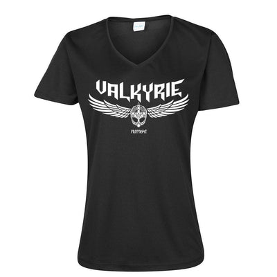 Shortsleeves - V-neck Tee, Valkyrie, Black - Grimfrost.com