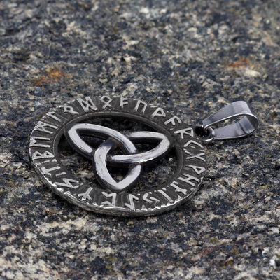 Pendants - Runic Triquetra Pendant, Stainless Steel - Grimfrost.com