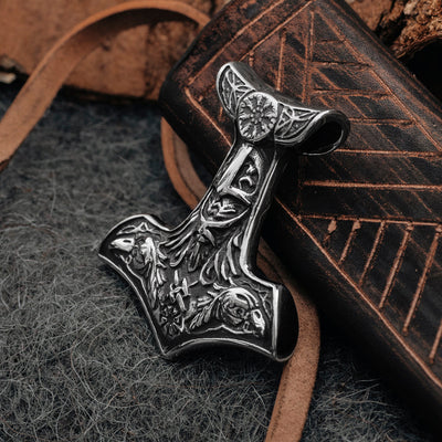 Thor's Hammers - Ravens Hammer, Stainless Steel - Grimfrost.com