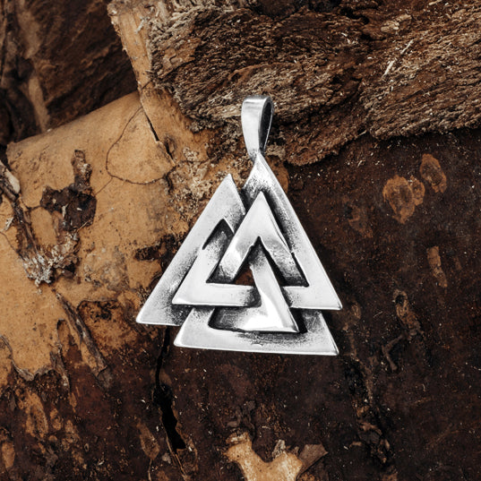 Valknut Pendant, Silver