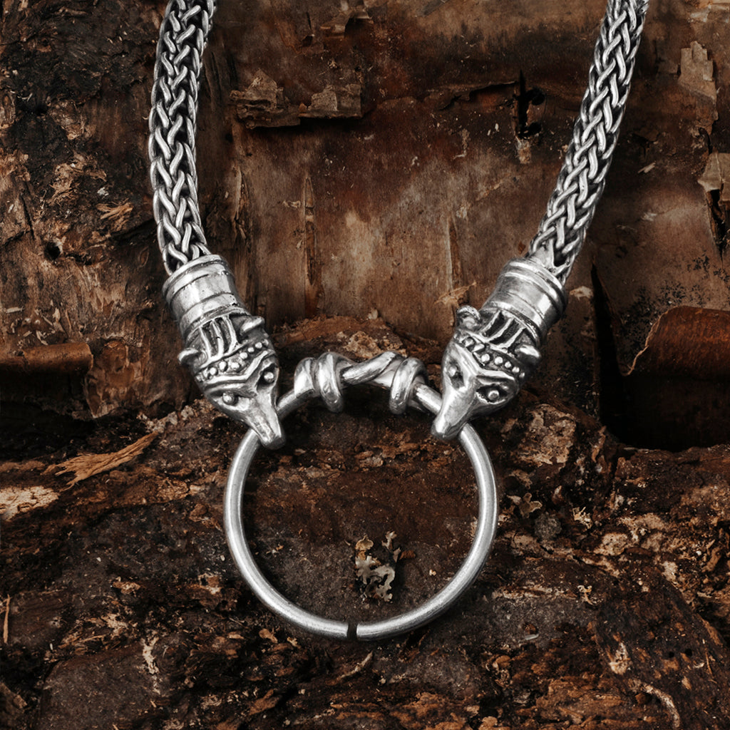 Neck Chains - Valhalla Bear Chain, Silver - Grimfrost.com