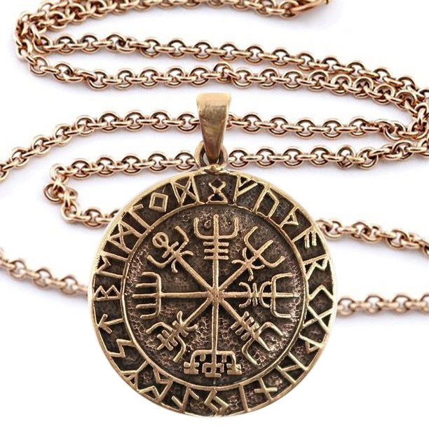 Sets & Bundles - Vegvisir & Chain, Bronze - Grimfrost.com