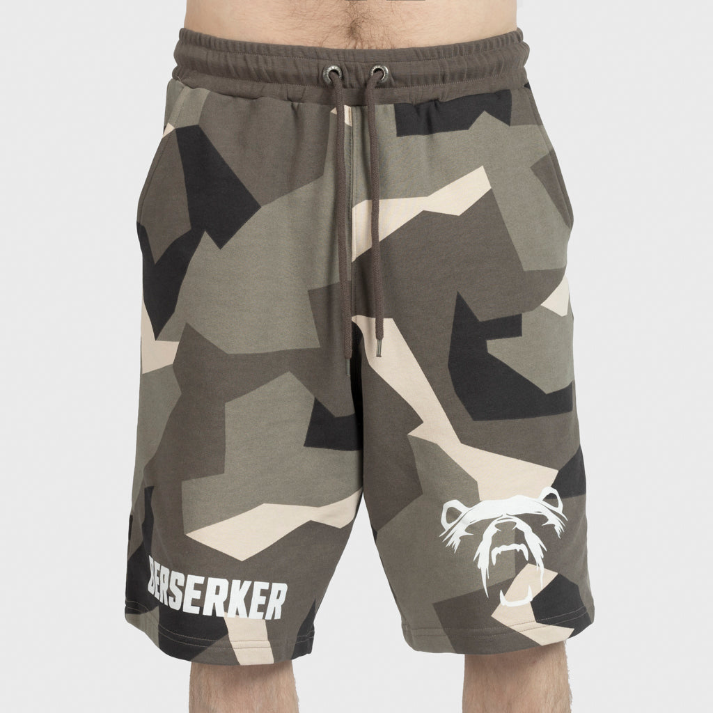 Premium Sweatshorts, Berserker, M90 Braun Camo