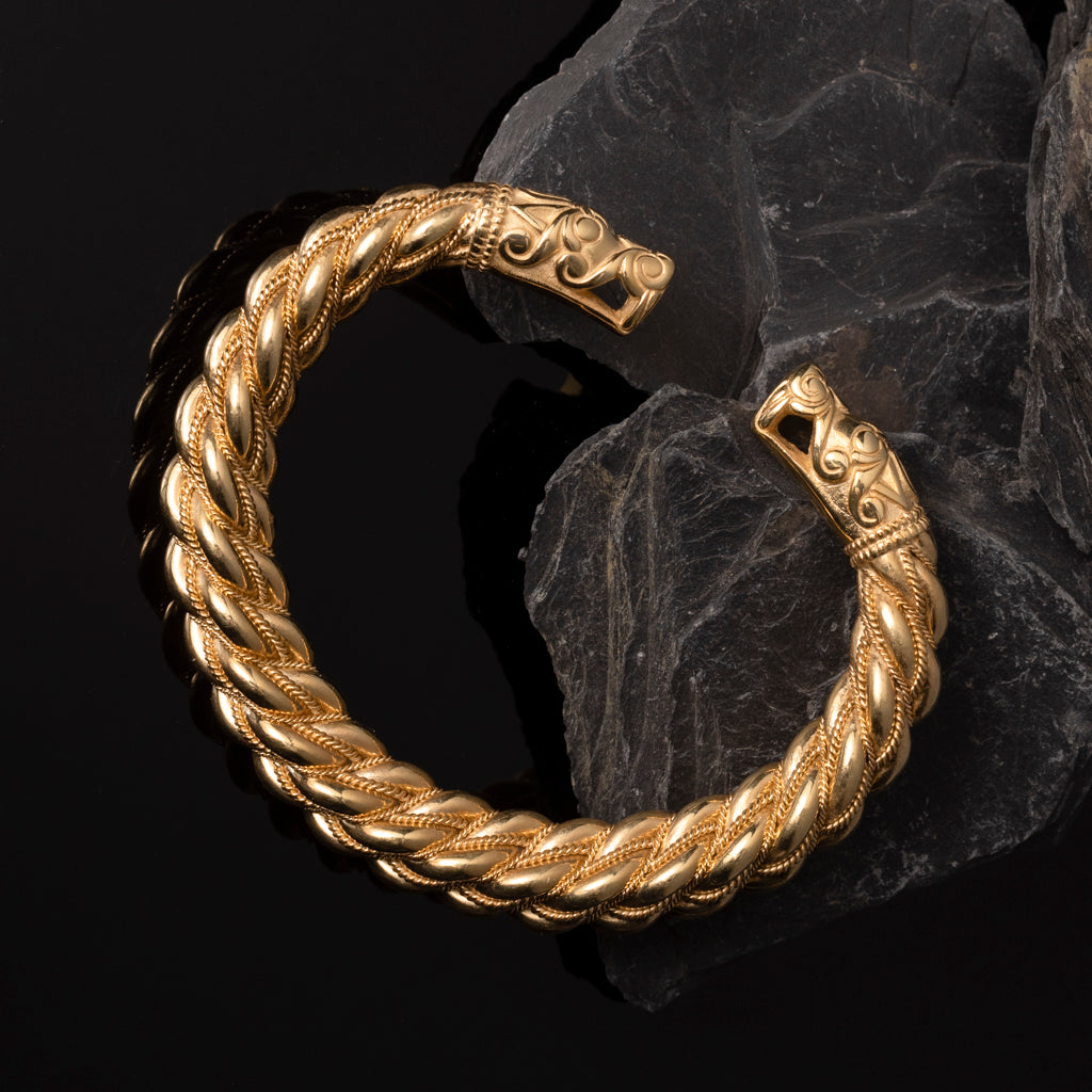 Premium Thick Gotland Armring, Gold – Grimfrost Intl