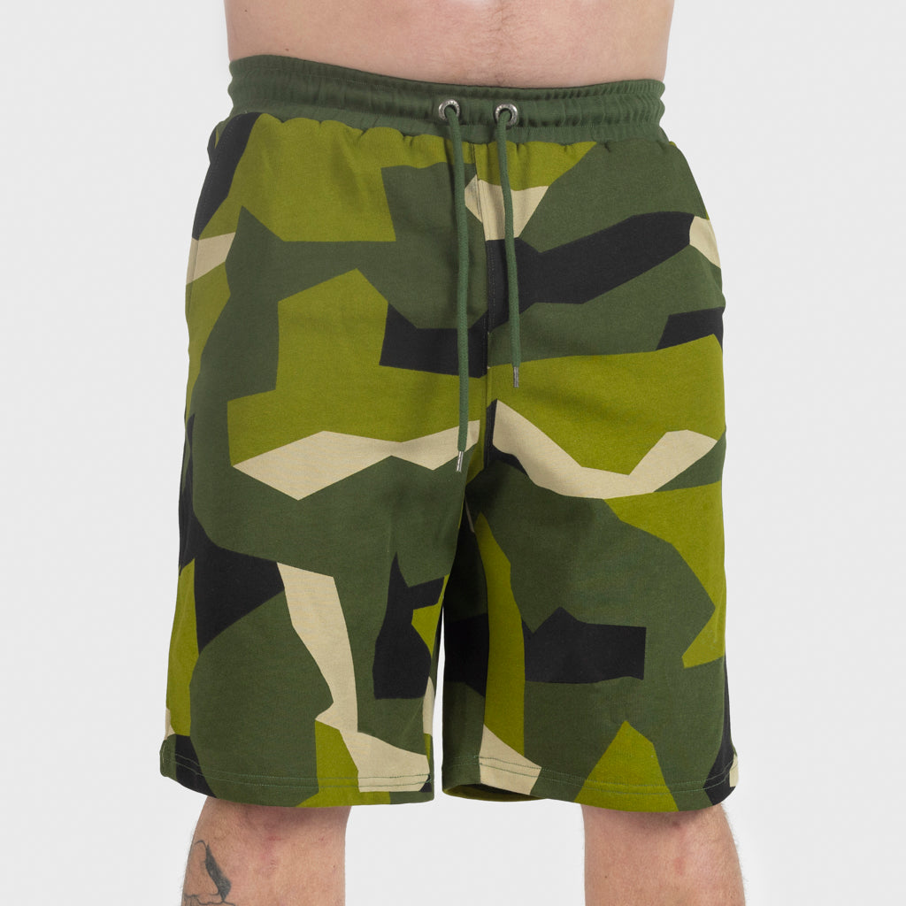 Premium Sweatshorts, Grimfrost, M90 Grün Camo