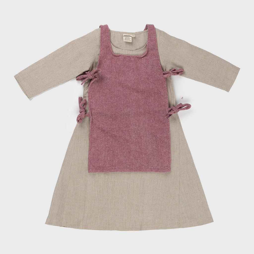 Kids Apron Dress, Natural