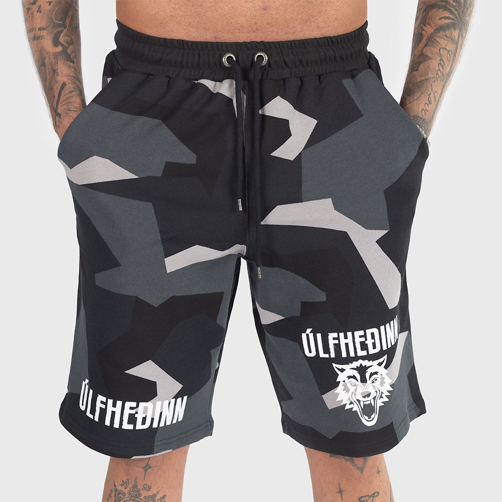 Premium Sweatshorts, Ulfhedinn, M90 Grau Camo