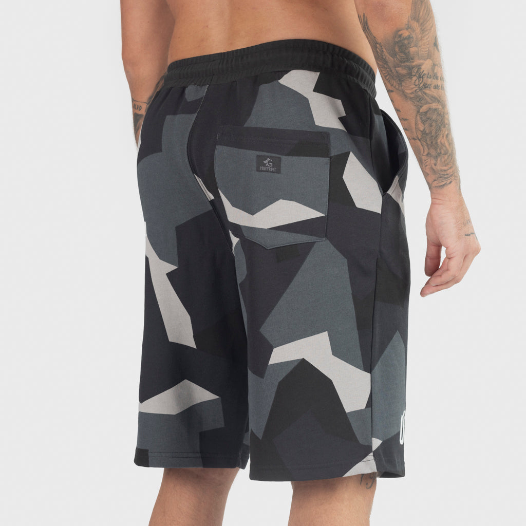 Premium Sweatshorts, Berserker, M90 Grau Camo