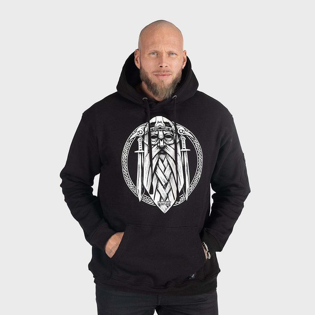 Premium Hoodie, Odin, Schwarz