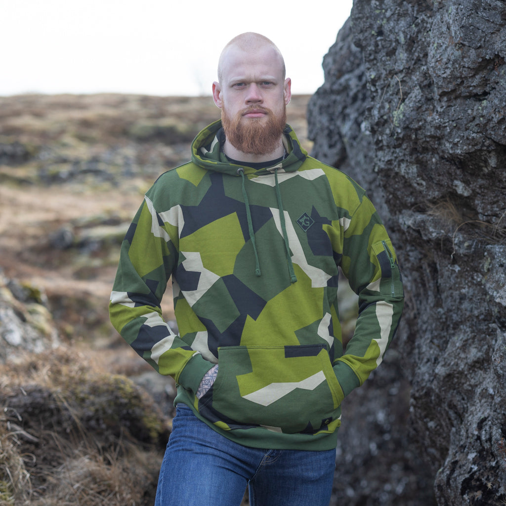 Premium Hoodie, Grimfrost, M90 Green Camo