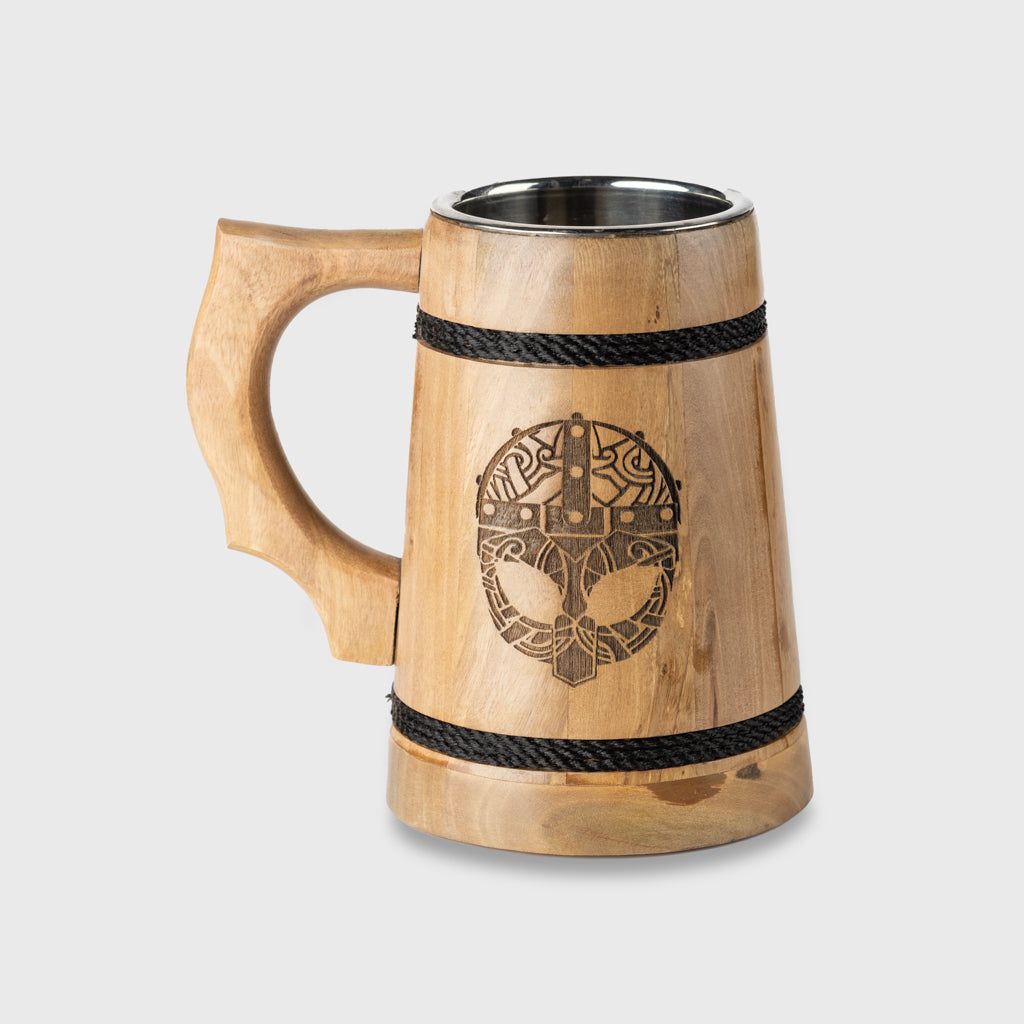 Tankard, Clan Helmet, Wood