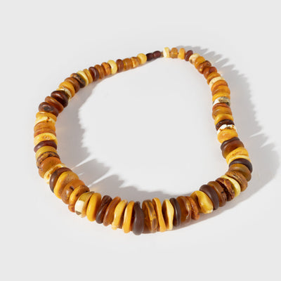 Amber Necklace, Disc Beads