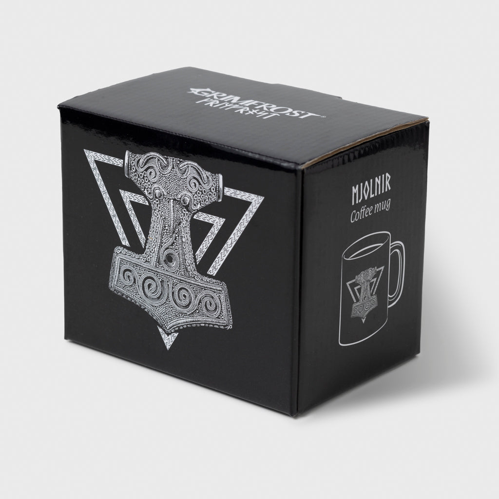 Coffee Mug, Mjolnir, Black