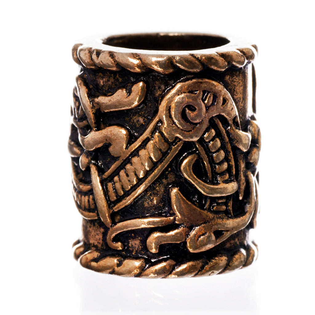 XL Knotwork Beard Ring, Bronze – Grimfrost Intl