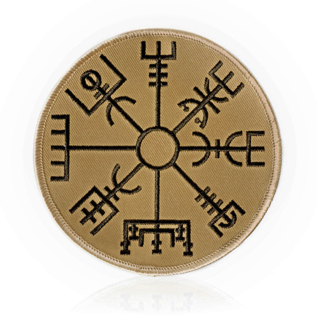 Vegvisir Patch, Embroidered, Desert – Grimfrost Intl
